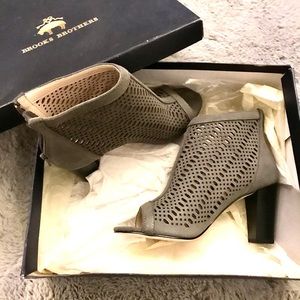 Brooks Brothers Peep Toe Ankle Booties